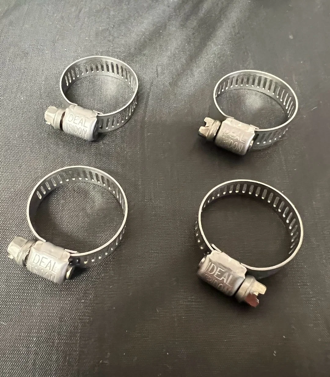 114-6408 – HELIX RACING Hose Clamp, 0.39 Inch To 0.98 Inch Clamping Range Worm Gear Style Stainless Steel Pack Of 4
